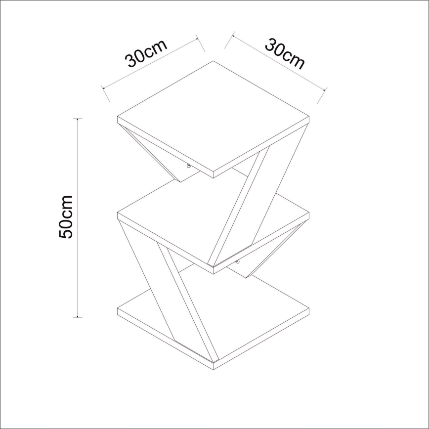Sidebord ALBENI 50x30 cm antracit