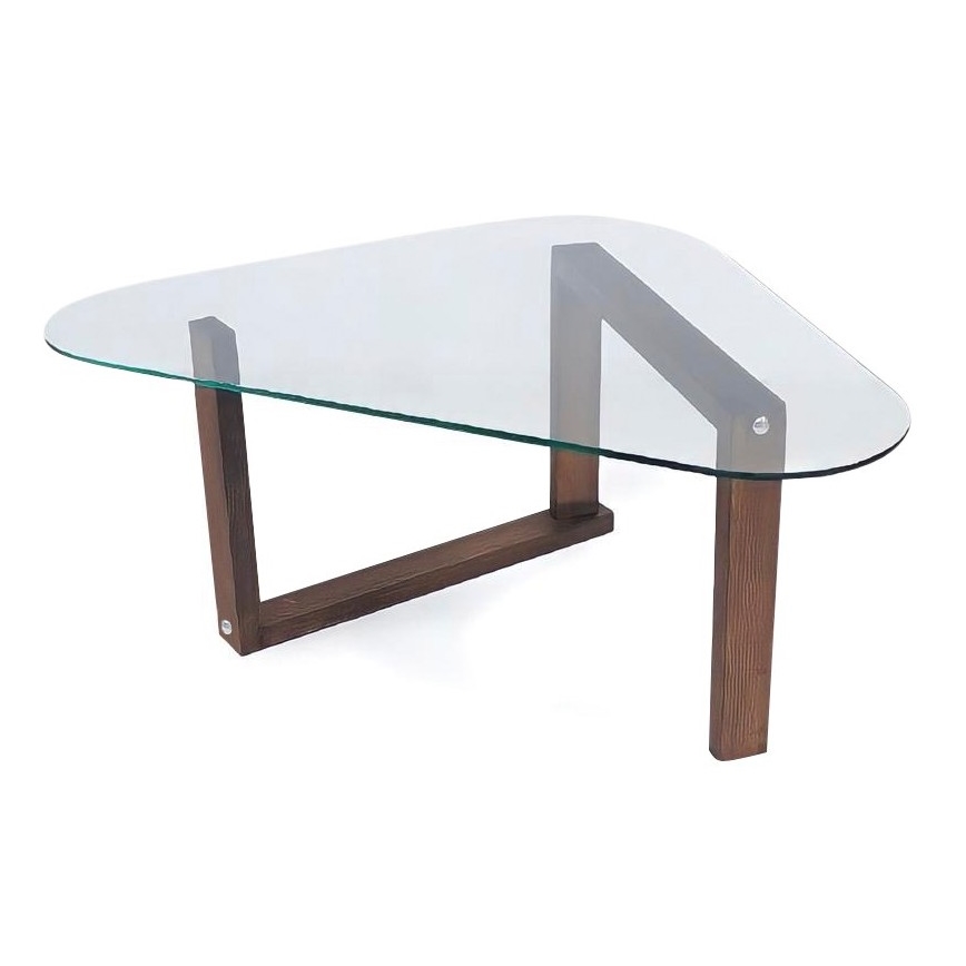 Sidebord CAM 41x96 cm brun/transparent