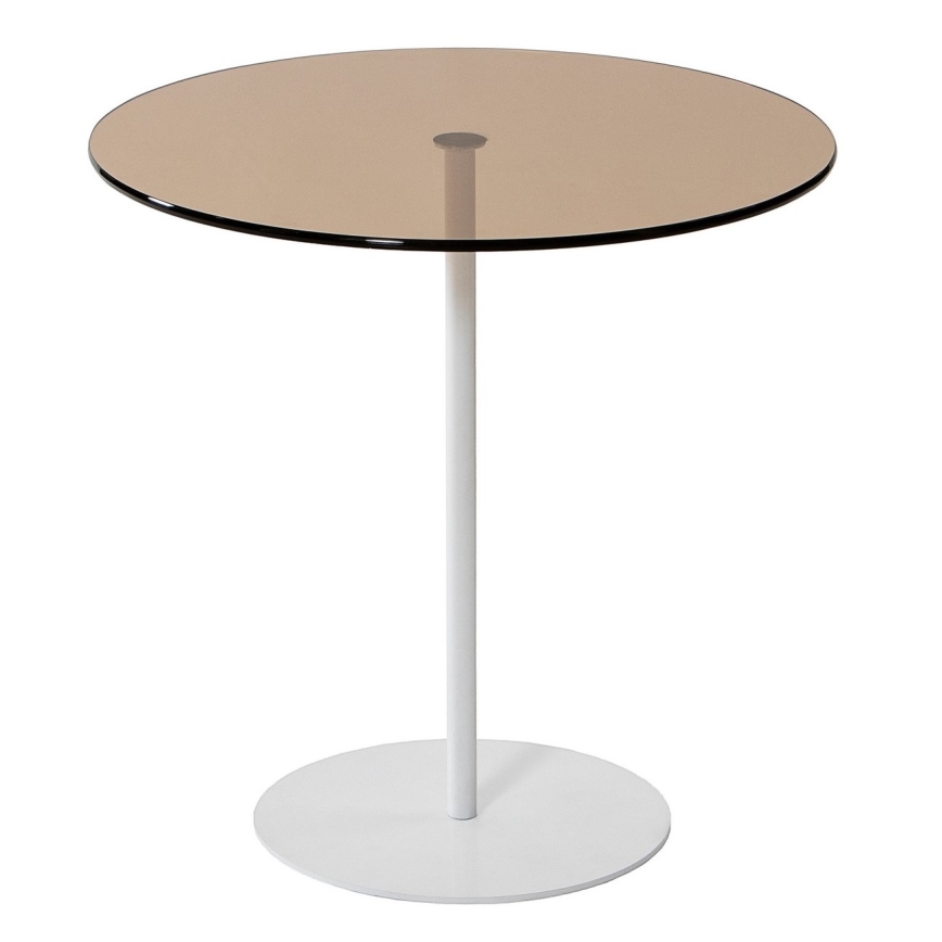 Sidebord CHILL 50x50 cm hvid/bronze