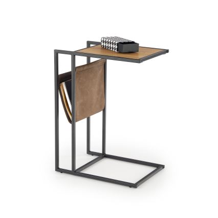 Sidebord COMPACT 65x47 cm sort/brun