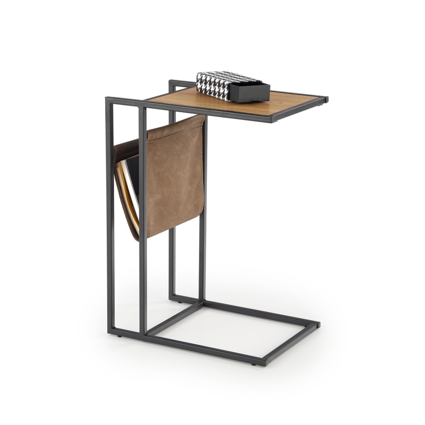 Sidebord COMPACT 65x47 cm sort/brun
