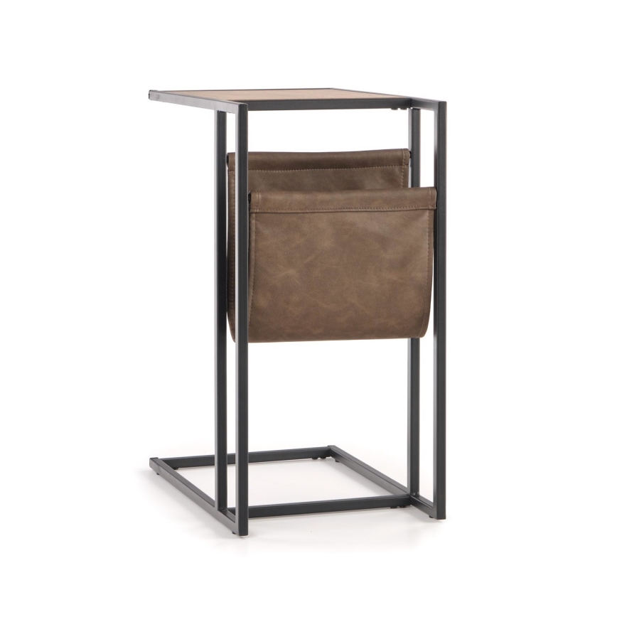 Sidebord COMPACT 65x47 cm sort/brun