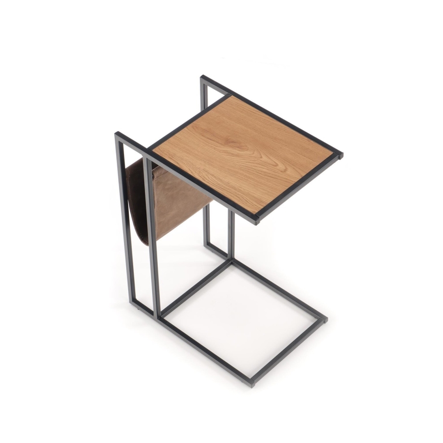 Sidebord COMPACT 65x47 cm sort/brun