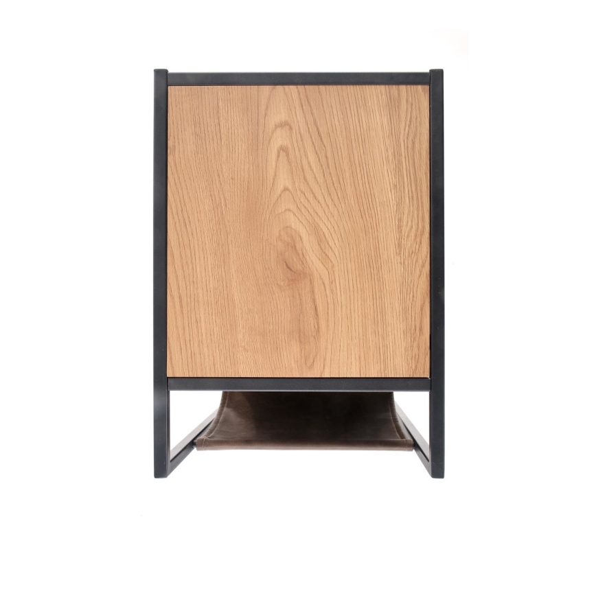 Sidebord COMPACT 65x47 cm sort/brun
