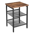 Sidebord ELDUR brun/sort