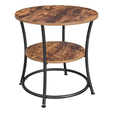 Sidebord ELDUR brun/sort