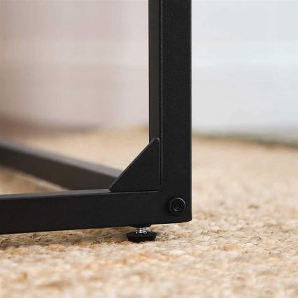 Sidebord ELDUR brun/sort