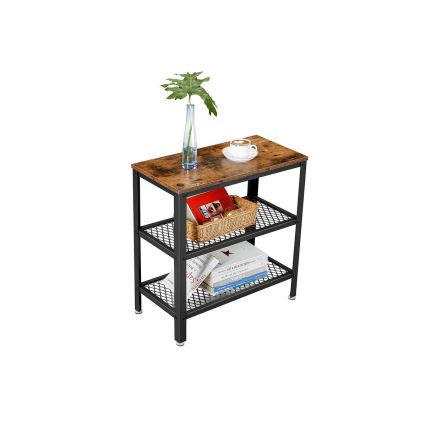 Sidebord ELDUR brun/sort