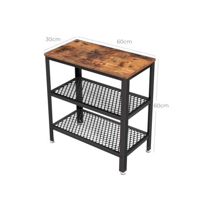 Sidebord ELDUR brun/sort