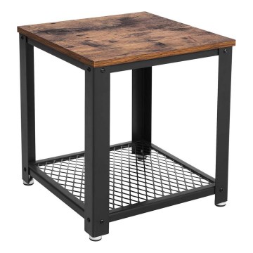 Sidebord ELDUR brun/sort