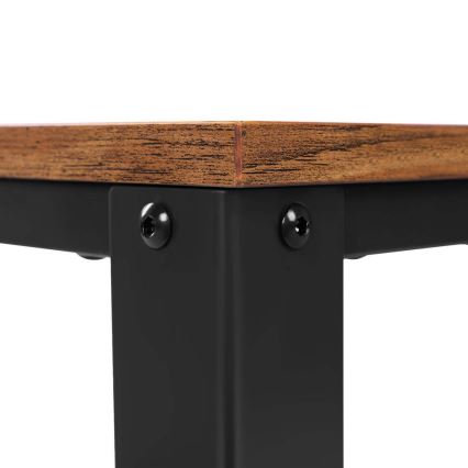 Sidebord ELDUR brun/sort