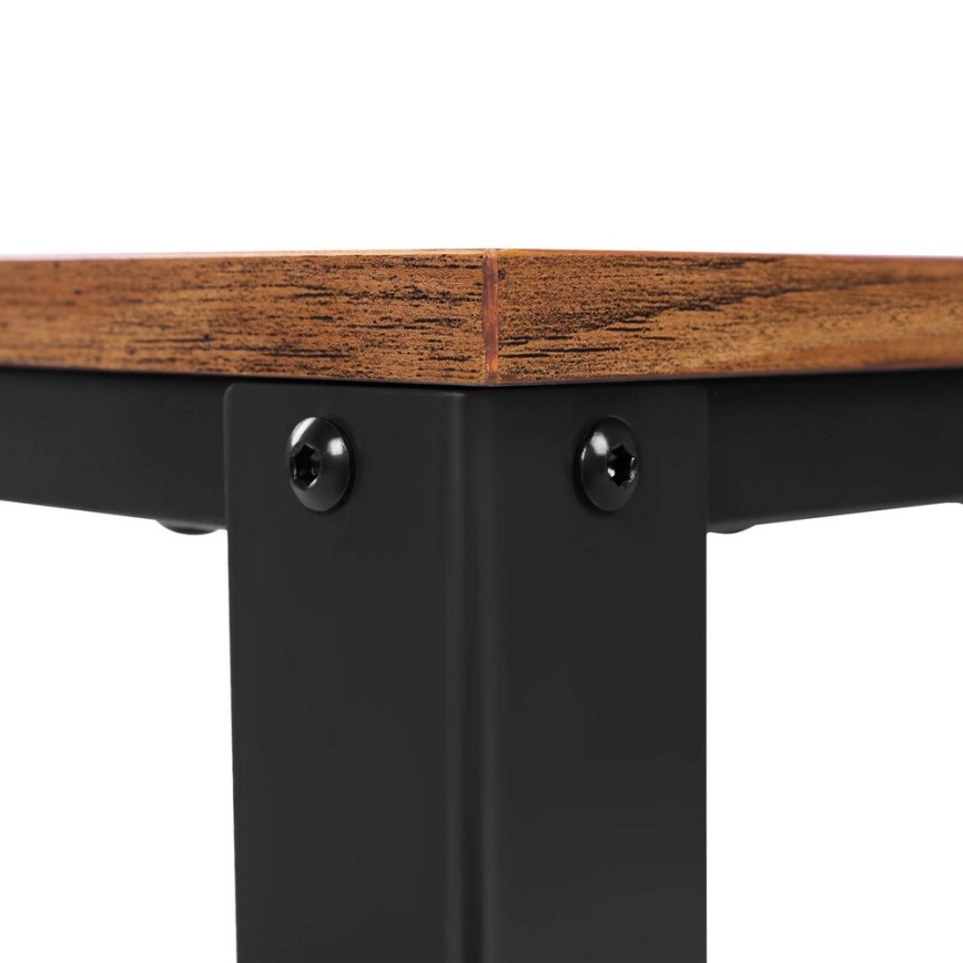 Sidebord ELDUR brun/sort