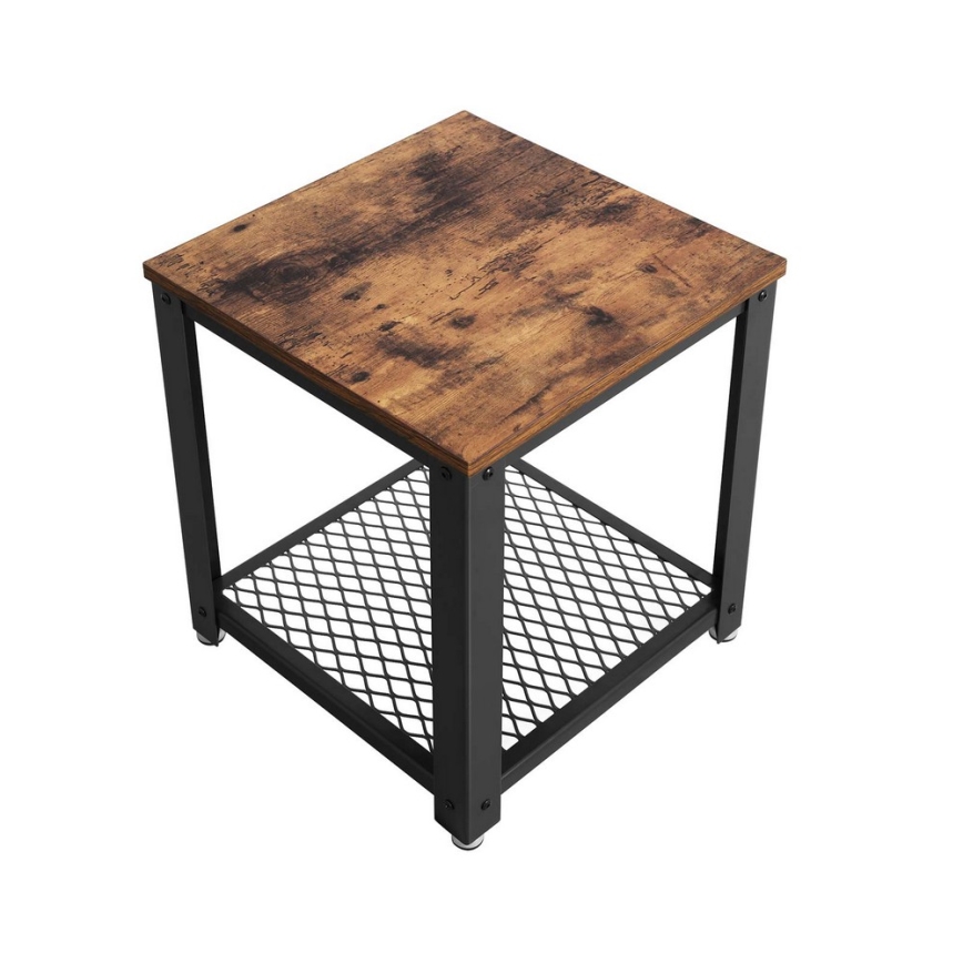 Sidebord ELDUR brun/sort
