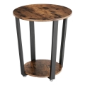 Sidebord ELDUR brun/sort