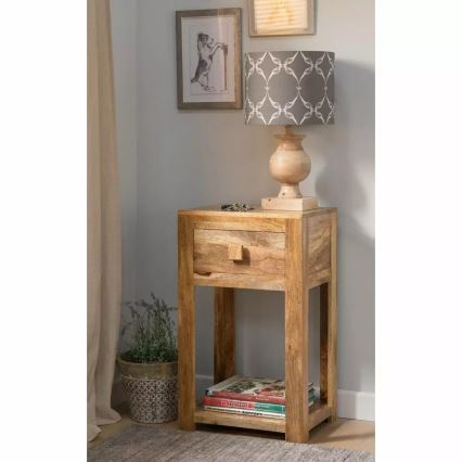 Sidebord HINA 50x35 cm massivt træ/mangotræ
