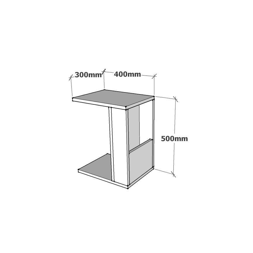 Sidebord KAREN 50x30 cm brun