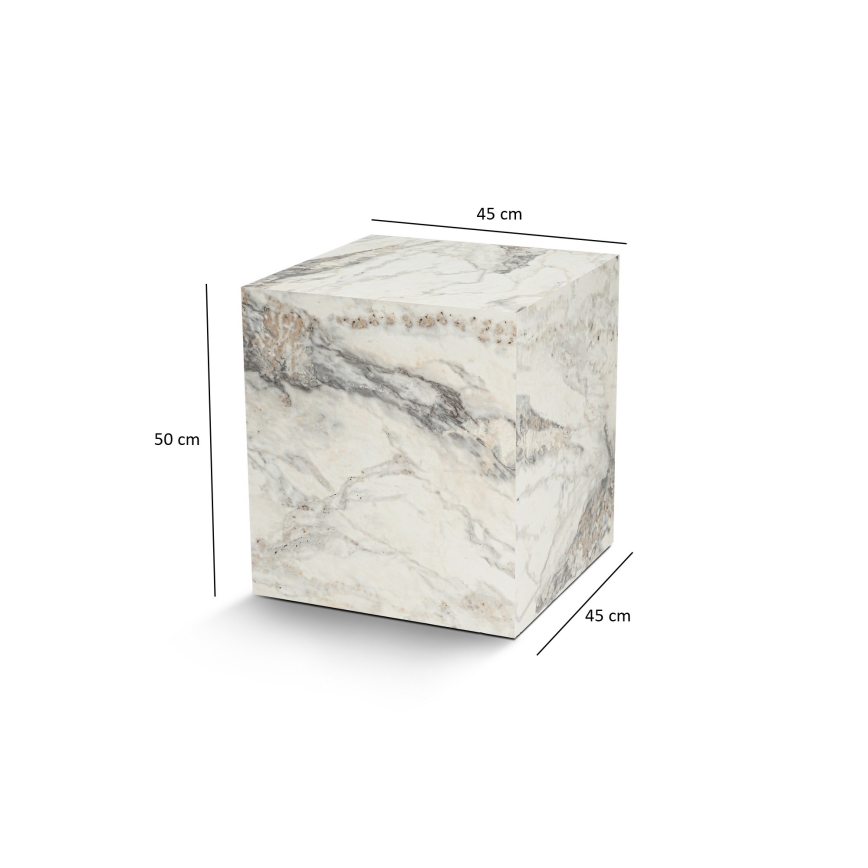 Sidebord KUP 50x45 cm marmordekor