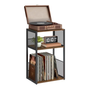 Sidebord LUVOR 43x30 cm brun/sort