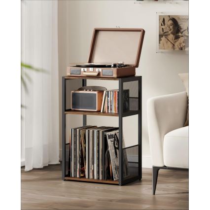 Sidebord LUVOR 43x30 cm brun/sort