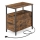 Sidebord med indbyggede stikkontakter og USB-porte ROD brun/sort