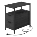 Sidebord med indbyggede stikkontakter og USB-porte ROD sort