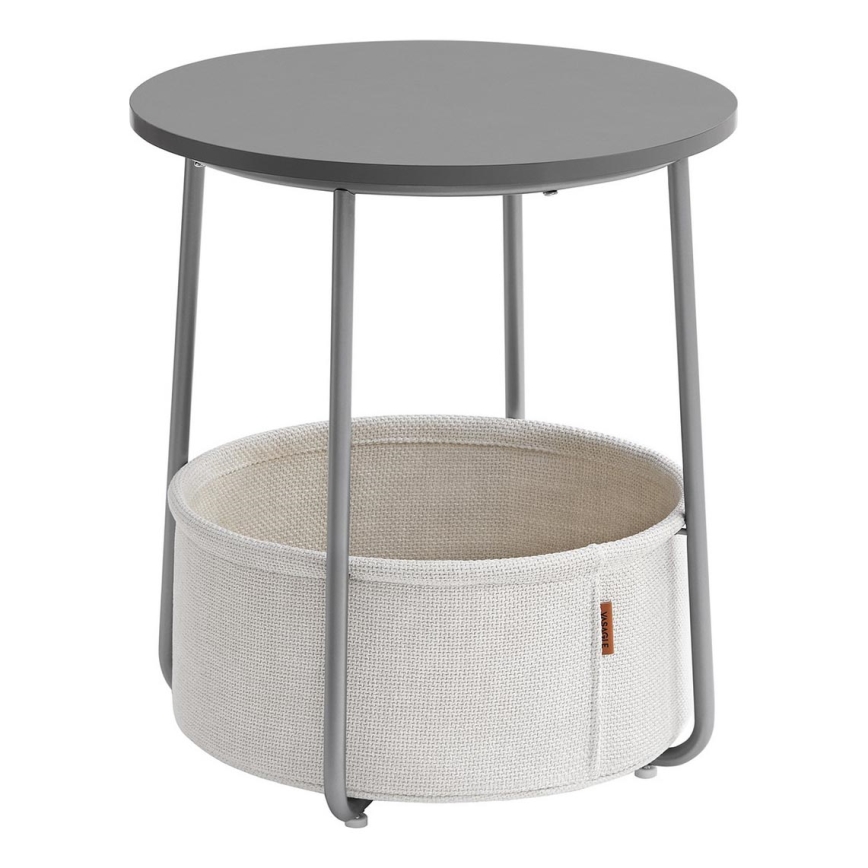 Sidebord NOIRA grå/hvid