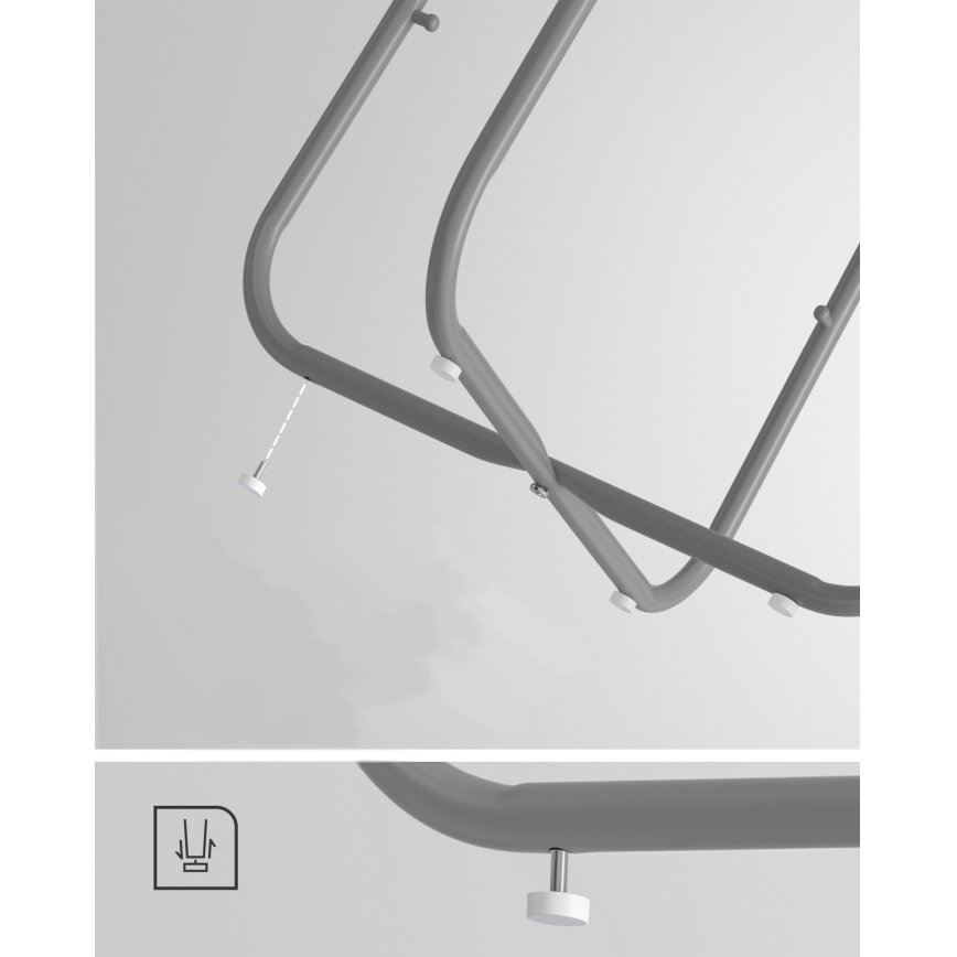 Sidebord NOIRA grå/hvid