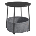 Sidebord NOIRA sort/grå
