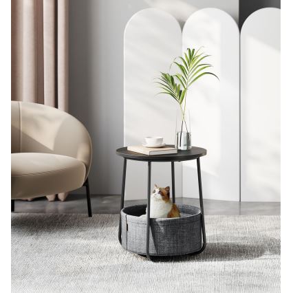 Sidebord NOIRA sort/grå