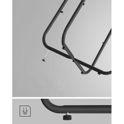 Sidebord NOIRA sort/grå