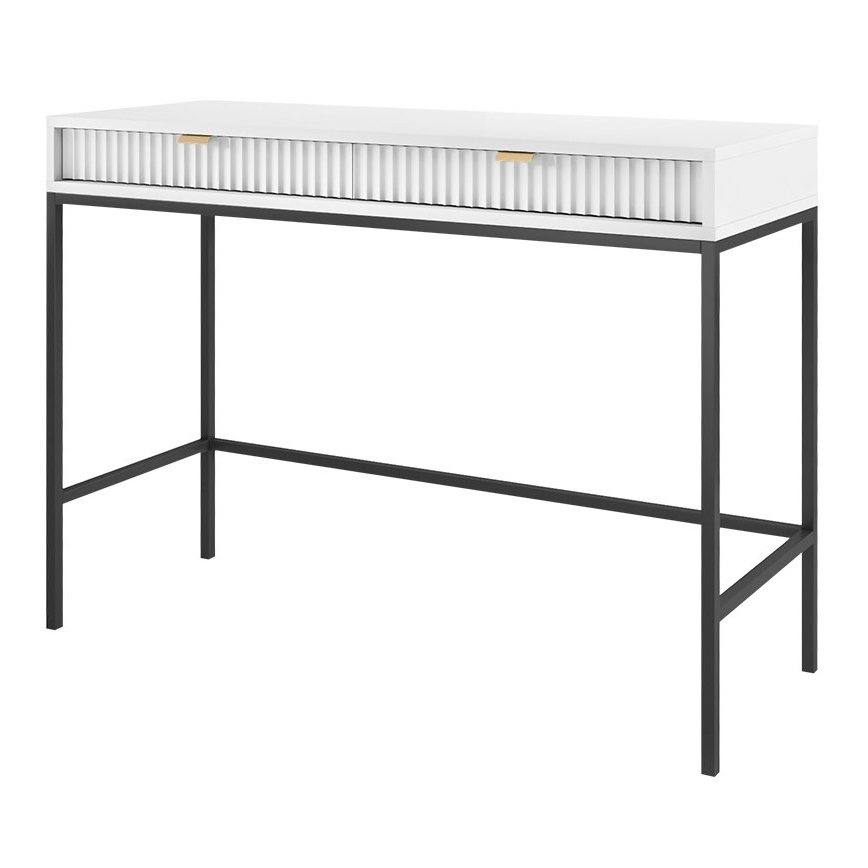 Sidebord NOVA 77x104 cm hvid/sort