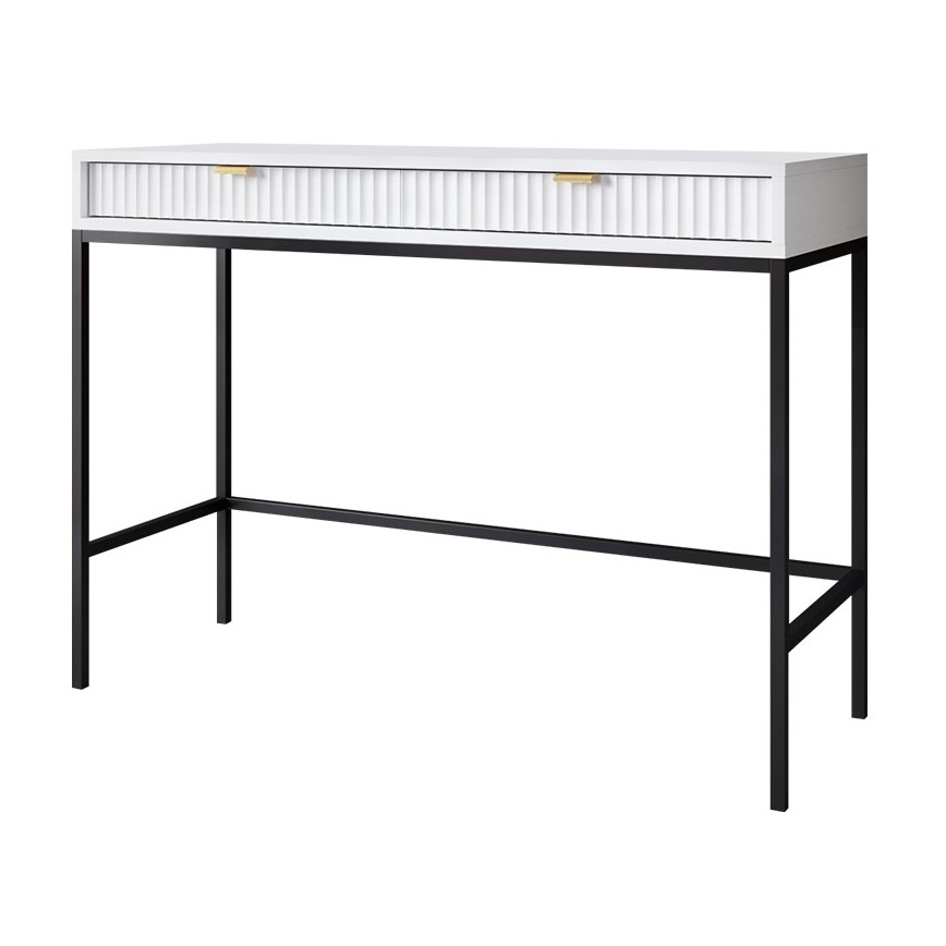 Sidebord NOVA 77x104 cm hvid/sort