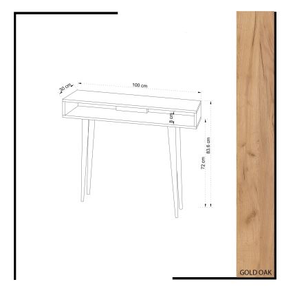 Sidebord OTTOKE 83,6x100 cm brun