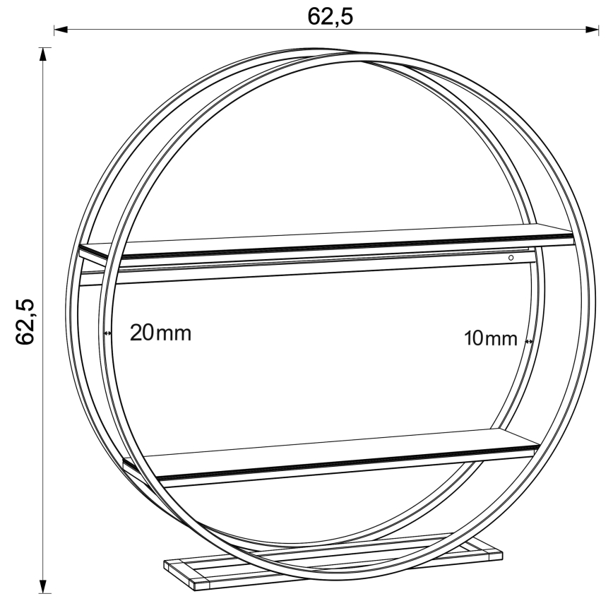 Sidebord SHELF diameter 62,5 cm eg