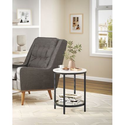 Sidebord SID sort/hvid