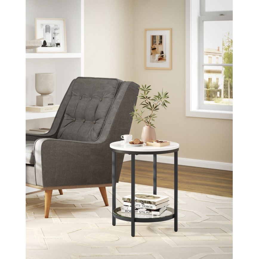 Sidebord SID sort/hvid