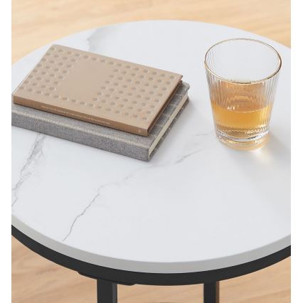 Sidebord SID sort/hvid
