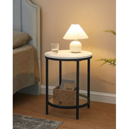 Sidebord SID sort/hvid