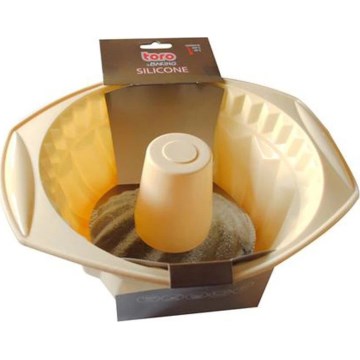 Silikoneform til bundtkage TORO, cremefarvet