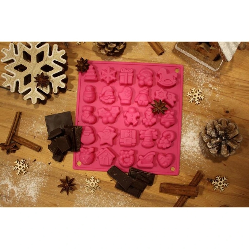 Silikoneform til chokolade TORO rosa