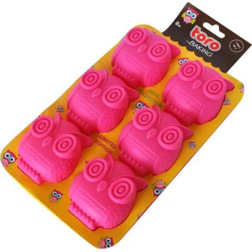 Silikoneform til muffins TORO, pink