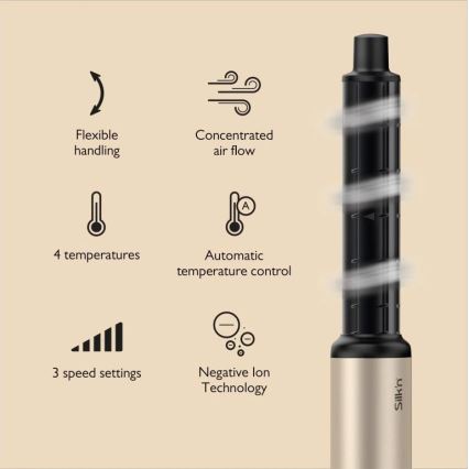Silk’n - Hårtørrer SILKYAIR FLEX 230V sort/guld