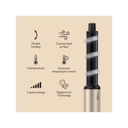 Silk’n - Hårtørrer SILKYAIR FLEX 230V sort/guld
