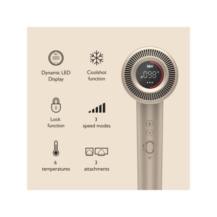 Silk’n - Hårtørrer SILKYAIR PRO 1600 W/230 V, guld