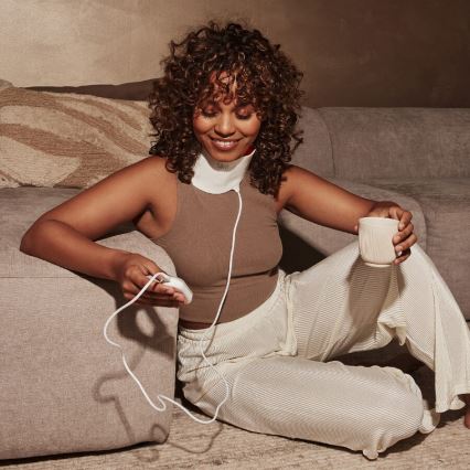 Silk’n - LED RGB terapeutisk nakkemaske LED/5V 2000 mAh hvid + fjernbetjening