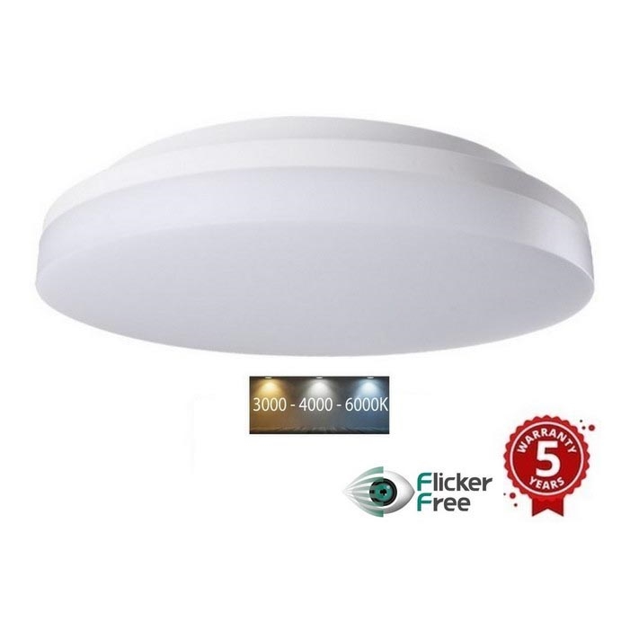 Sinclair - LED Loftlampe LED/30W/230V 3000K/4000K/6000K IP54 33 cm hvid