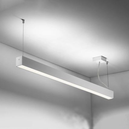 Sinclair - LED loftlampe LSM LED/40W/230V 3000K/4000K/5000K 120 cm sølvfarvet