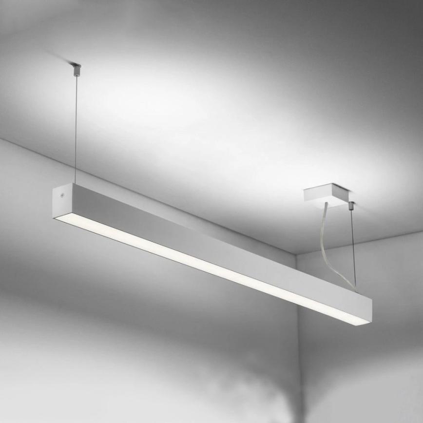 Sinclair - LED loftlampe LSM LED/40W/230V 3000K/4000K/5000K 120 cm sølvfarvet