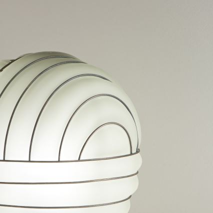 SIRU - Bordlampe CARTESIO 1xE27/60W/230V brun/hvid Venetian glas