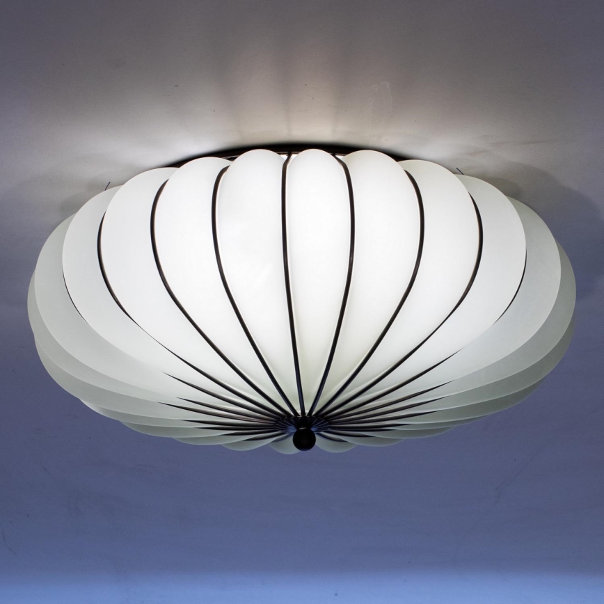 SIRU - Loftlampe ACCADEMIA 3xE27/60W/230V hvid/sort Venetian glas